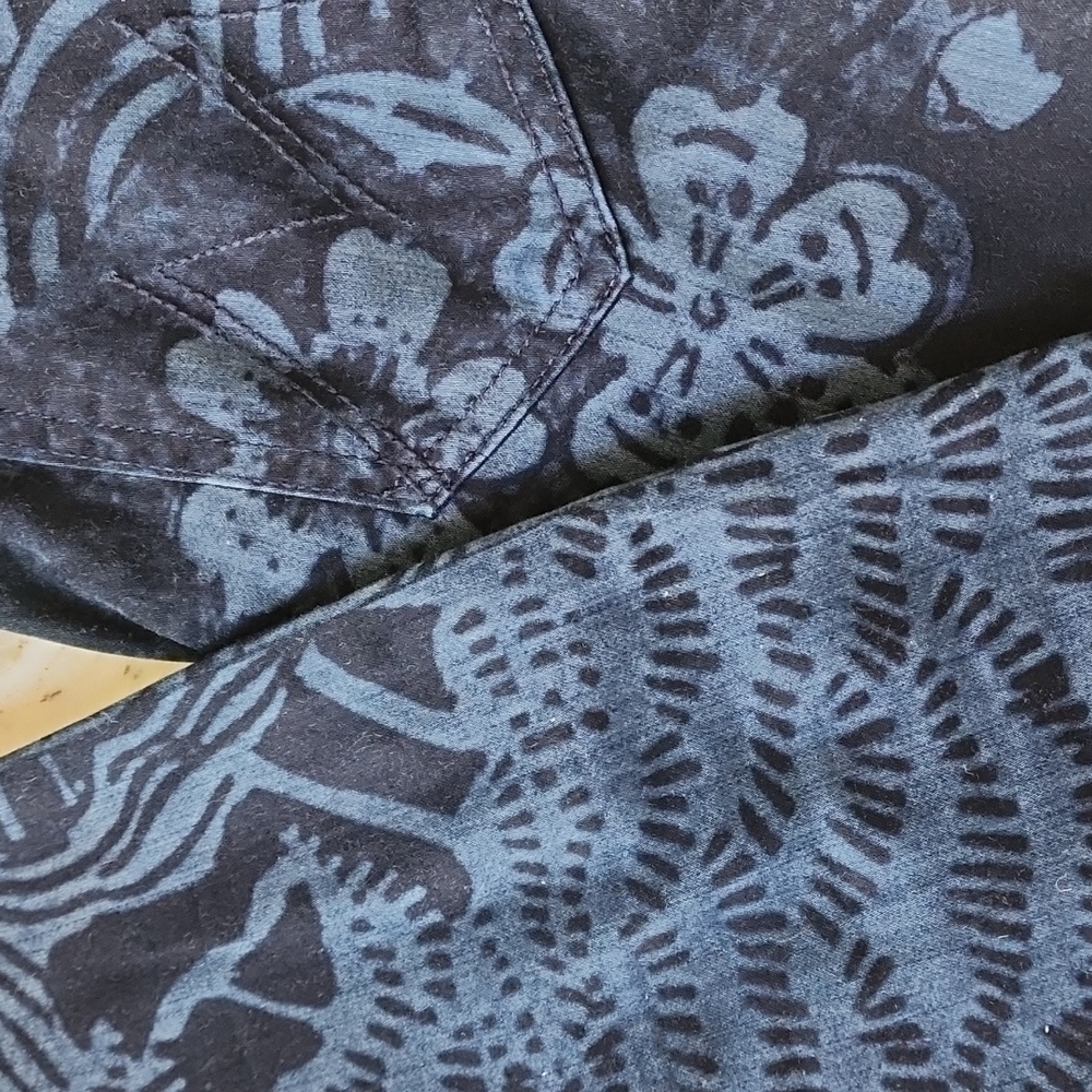 MOTHER Denim The Looker Blue Moon of Tokyo Cotton Crop Pants Size 25 - Picture 3 of 13